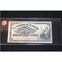 1900 Canada 25 Cent Foreign Bank Note