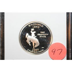 2007-S Wyoming State Quarter, ACC Graded PRF70 DCAM, 90% Silver