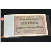 Image 2 : 1923 German 500000 Funfhunderttaufend Mark Foreign Bank Note