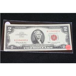 1963 United States Note $2, Red Seal, #A11046065A