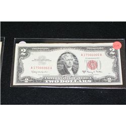 1963-A United States Note $2, Red Seal, #A17566060A