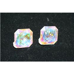 Large Austrian Crystal Clip-On Earrings