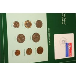 French Republic; Coin Sets of All Nations W/Stamp dated 1989