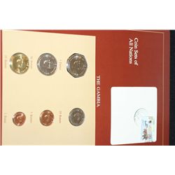 The Gambia; Coin Sets of All Nations W/Stamp dated 1992