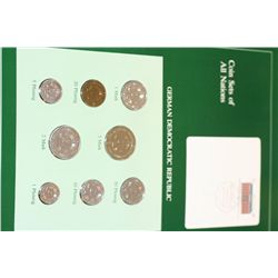 German Democratic Republic; Coin Sets of All Nations W/Stamp dated 1987