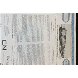 Canadian National Railway Co. Stock Certificate dated 1976