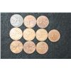Image 1 : Great Britain One Penny Foreign Coin, various dates & conditions, lot of 10