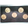 Image 2 : 1999-D US State Quarter Commerative Gold Edition Mint Set, 24K Gold Layered, BU