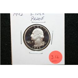 1992 Washington Quarter, Silver Proof