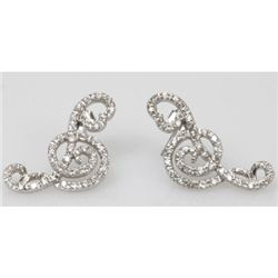 Natural 4.89g CZ Earrings .925 Sterling Silver