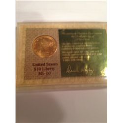 1882 $10 GOLD LIBERTY, BU