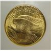 Image 3 : 1924 $20 ST GAUDENS GOLD NGC MS-62