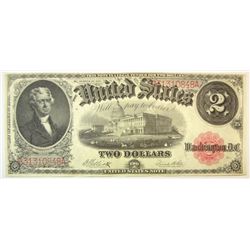 1917 $2 US legal tender note  AU/CU