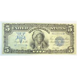 1899 Indian Chief $5 silver certificate  F/VF