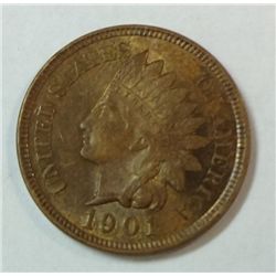 1901 Indian penny  MS63 BRN