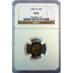 1921D Mercury dime  NGC08