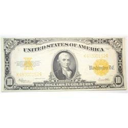 1922 $10 Gold certificate  VF/XF