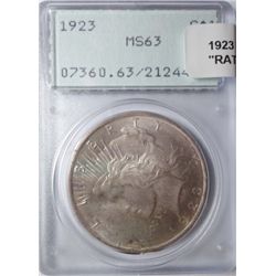 1923 Peace $  PCGS63