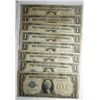 Image 1 : 8 circulated $1 funny back silver certificates