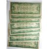 Image 2 : 8 circulated $1 funny back silver certificates