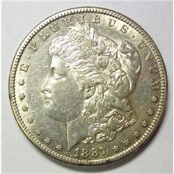1887 S/S MORGAN DOLLAR AU-58
