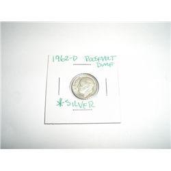 1962-D Mercury Silver Dime *PLEASE LOOK AT PICTURE TO DETERMINE GRADE - COIN OUT OF SAFE DEPOSIT BOX