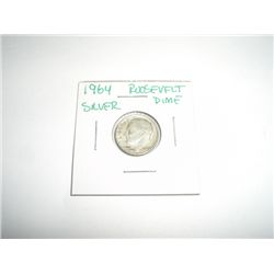 1964 Mercury Silver Dime *PLEASE LOOK AT PICTURE TO DETERMINE GRADE - COIN OUT OF SAFE DEPOSIT BOX &