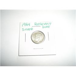 1964 Mercury Silver Dime *PLEASE LOOK AT PICTURE TO DETERMINE GRADE - COIN OUT OF SAFE DEPOSIT BOX &