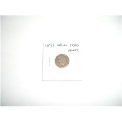 1891 Indian Head Penny - NICE COIN *PLEASE LOOK AT PICTURE  TO DETERMINE GRADE*!!