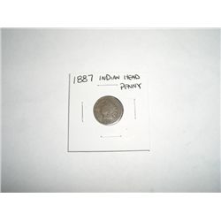 1887 Indian Head Penny - NICE COIN *PLEASE LOOK AT PICTURE TO DETERMINE GRADE*!!