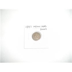 1897 Indian Head Penny - NICE COIN *PLEASE LOOK AT PICTURE TO DETERMINE GRADE*!!