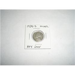 1939-S Jefferson Nickel -RARE KEY DATE - NICE COIN *PLEASE LOOK AT PICTURE TO DETERMINE GRADE*!!