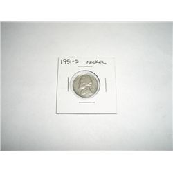 1951-S Jefferson Nickel - NICE COIN *PLEASE LOOK AT PICTURE TO DETERMINE GRADE*!!