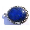 Image 1 : Natural 19.25 ctw Lapis Oval .925 Sterling Pendant