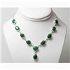 Image 1 : Natural 25.11g Emerald Necklace .925 Sterling Silver