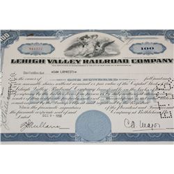 Lehigh Valley Railroad Co. Stock Certificate dated 1955