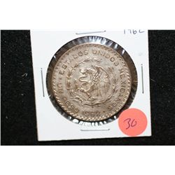 1962 Mexico Un Peso Foreign Coin