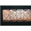 Image 2 : 2012 Copper Ingot, .999 Fine 1 Oz., lot of 4