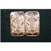 Image 2 : 2012 Copper Ingot, .999 Fine 1 Oz., lot of 2