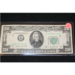 1950-C US Federal Reserve Note $20, Dallas TX Reserve, #K46731132A