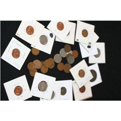 Foreign & US Coin, various dates, conditions & denominations, lot of 35