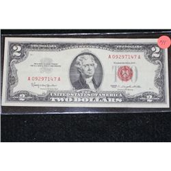 1963 United States Note $2, Red Seal, #A09297147A