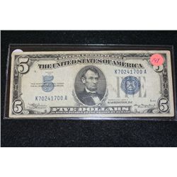 1934-A US Silver Certificate $5, Blue Seal, #K70241700A