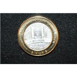 Binion's Gambling Hall & Casino Limited Edition Two-Tone $10 Gaming Token, .999 Fine