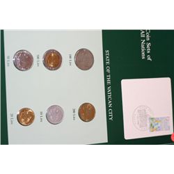 State of the Vatican City; Coin Sets of All Nations W/Stamp dated 1986