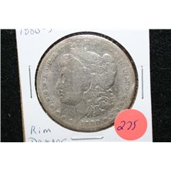 1880-S Silver Morgan $1, Rim Damage