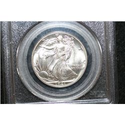 1941 Walking Liberty Half Dollar, PCGS Graded MS64