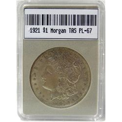 1921 Morgan Silver Dollar TAS PL-67
