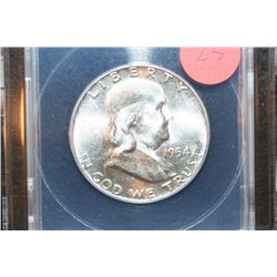 1954 Ben Franklin Half Dollar, ANACS Graded MS63