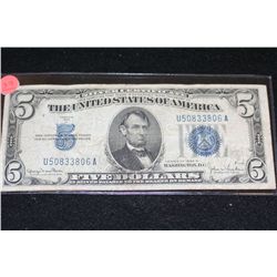 1934-D US Silver Certificate $5, Blue Seal, #U50833806A